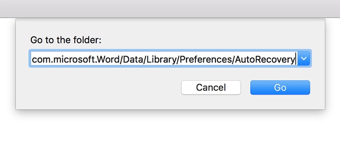 where is autorecover in word for mac yosemite